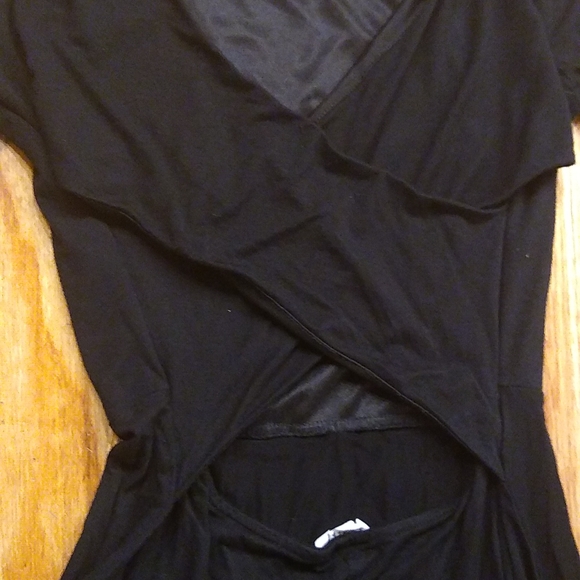 Sold 3/$15 sale Black high low cross back dress - Picture 6 of 11